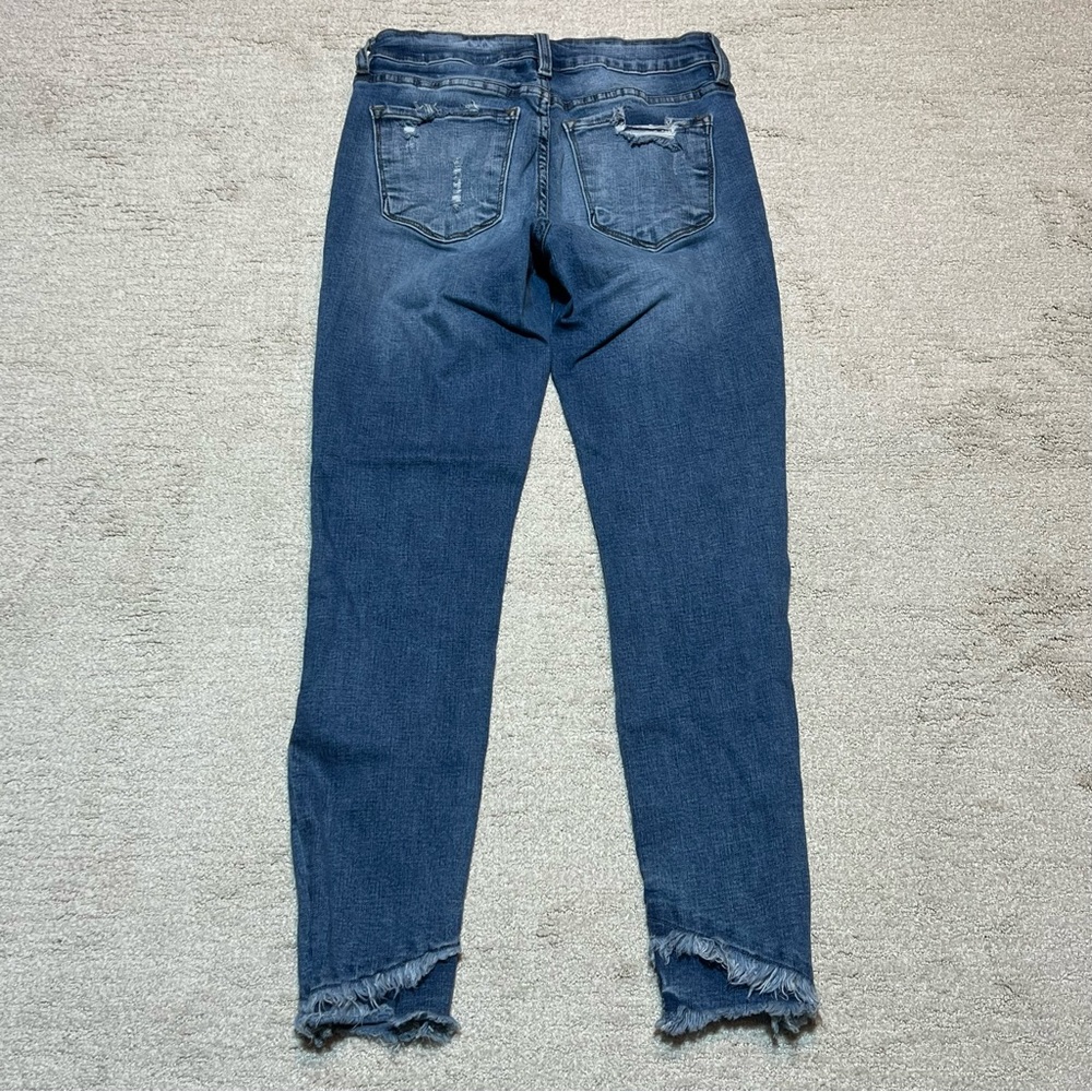 KANCAN Mid Rise Ankle Skinny Distressed KC6204M raw hem Jeans Women’s Sz.5/26 - Picture 2 of 7